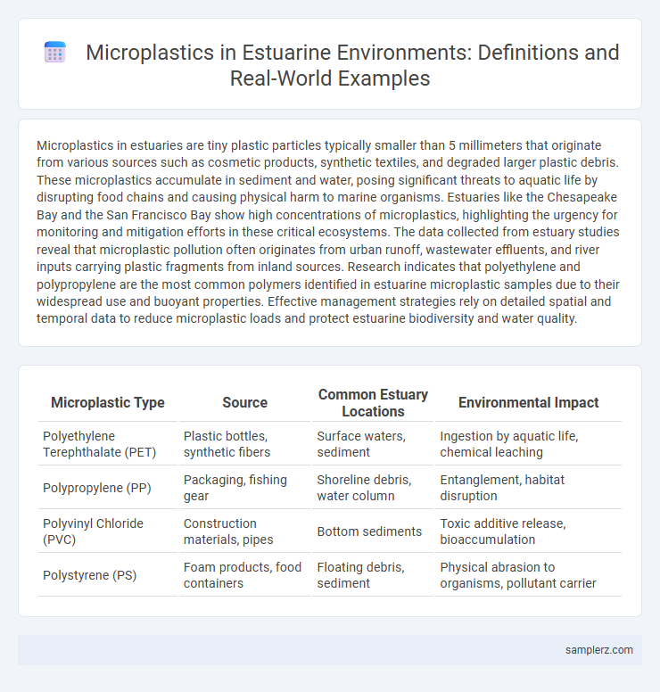 Microplastics in Estuarine Environments: Definitions and Real-World Examples