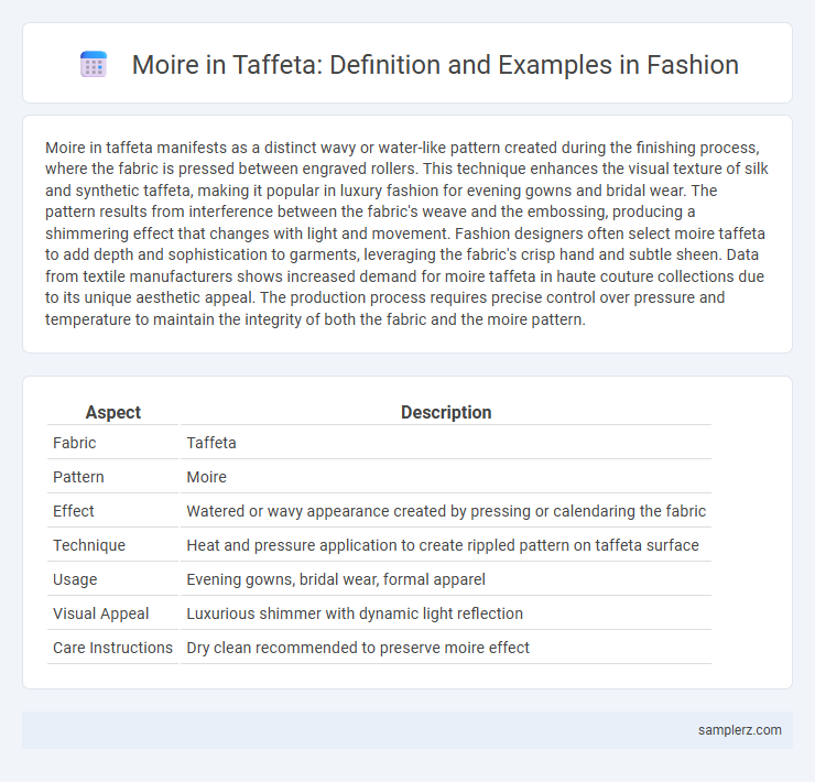 Moire in Taffeta: Definition and Examples in Fashion