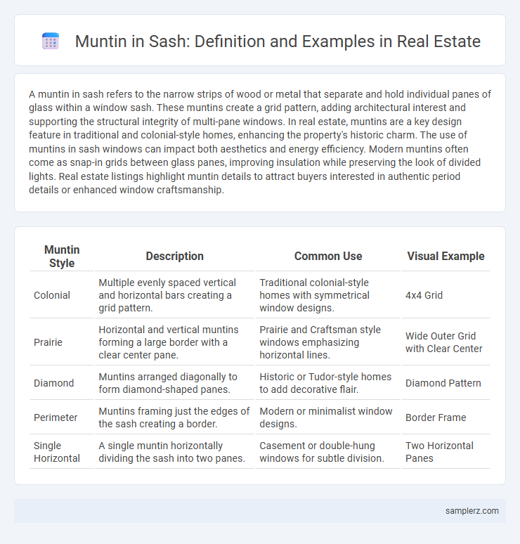 Muntin in Sash: Definition and Examples in Real Estate