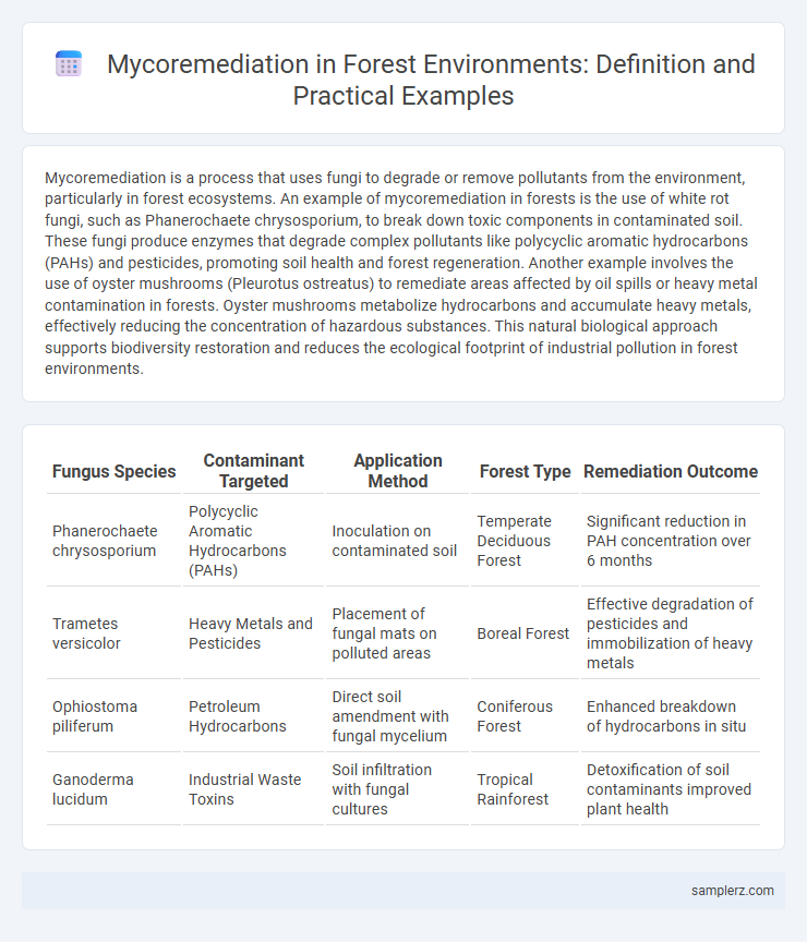 Mycoremediation in Forest Environments: Definition and Practical Examples