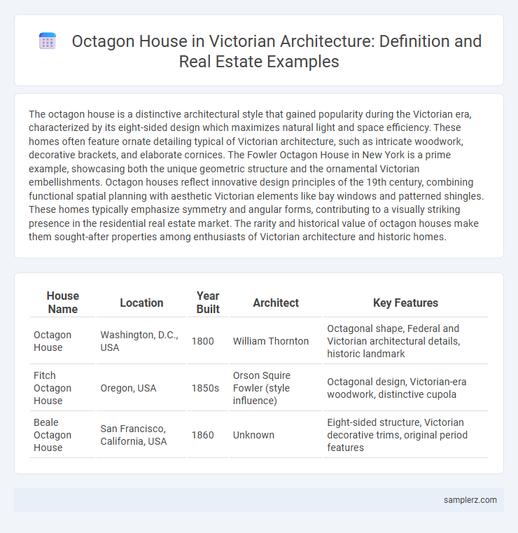 Octagon House in Victorian Architecture: Definition and Real Estate Examples