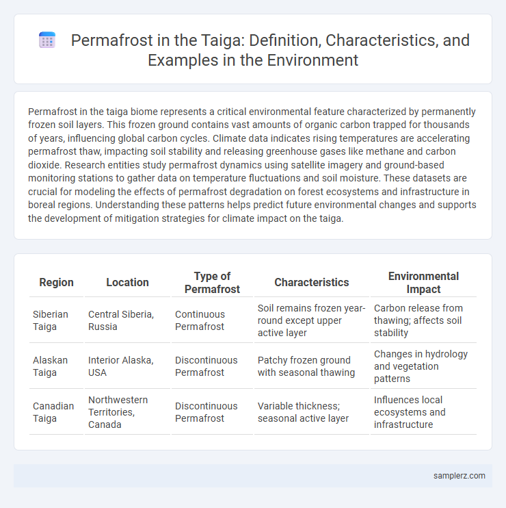 Permafrost in the Taiga: Definition, Characteristics, and Examples in the Environment