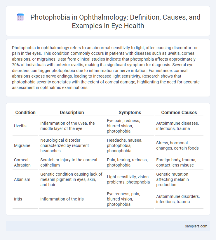 Photophobia in Ophthalmology: Definition, Causes, and Examples in Eye Health