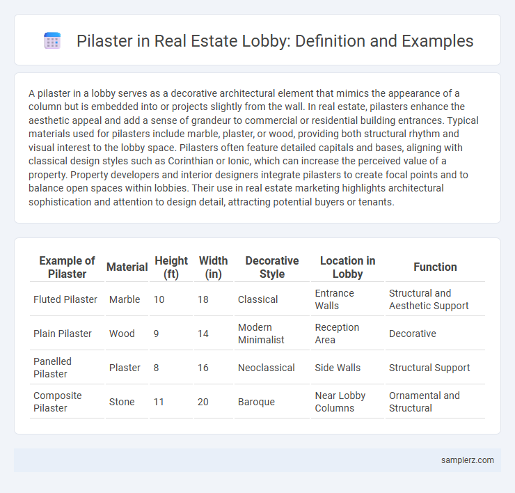 Pilaster in Real Estate Lobby: Definition and Examples