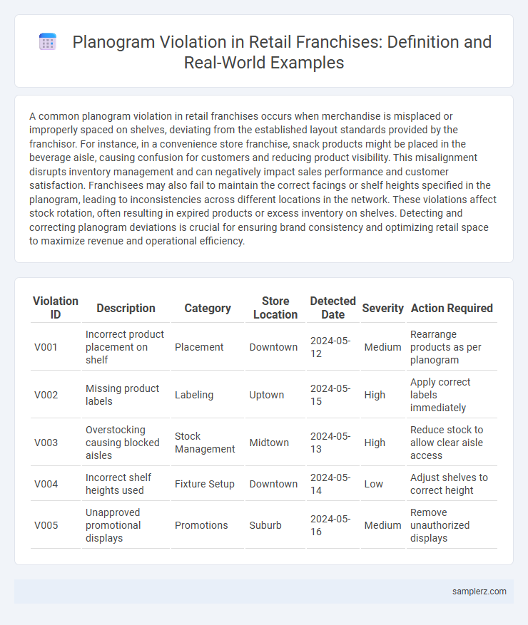 Planogram Violation in Retail Franchises: Definition and Real-World Examples