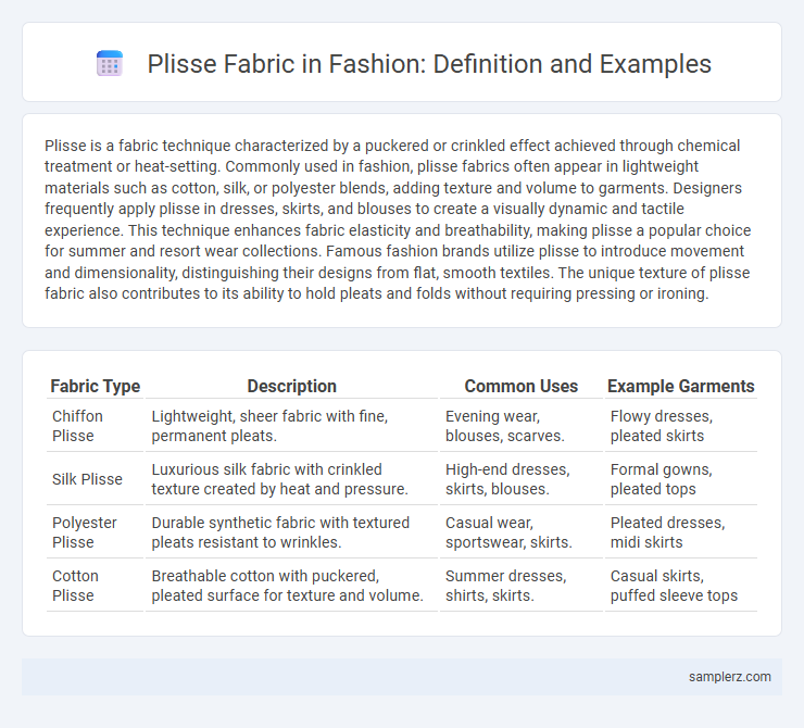Plisse Fabric in Fashion: Definition and Examples