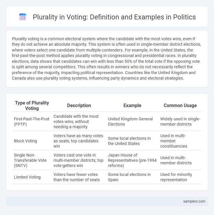 Plurality in Voting: Definition and Examples in Politics