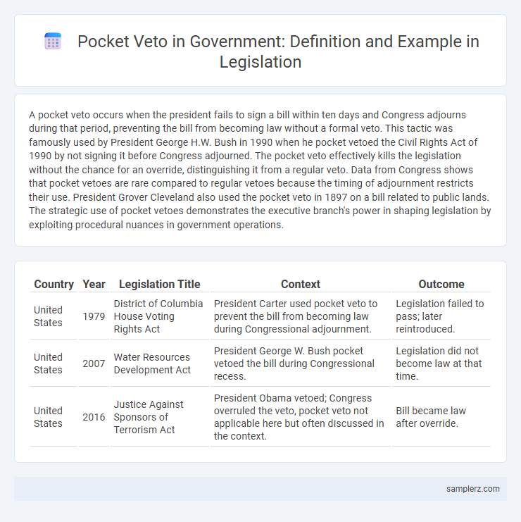 Pocket Veto in Government: Definition and Example in Legislation
