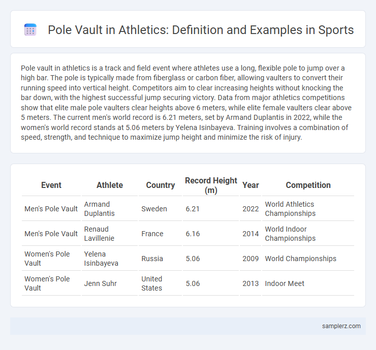 Pole Vault in Athletics: Definition and Examples in Sports