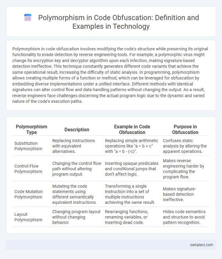 Polymorphism in Code Obfuscation: Definition and Examples in Technology