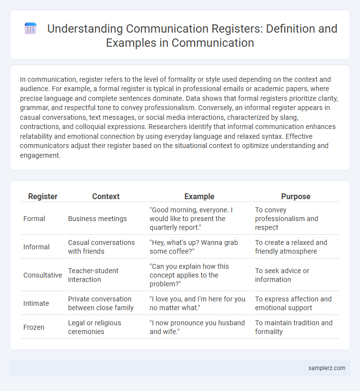 Understanding Communication Registers: Definition and Examples in Communication