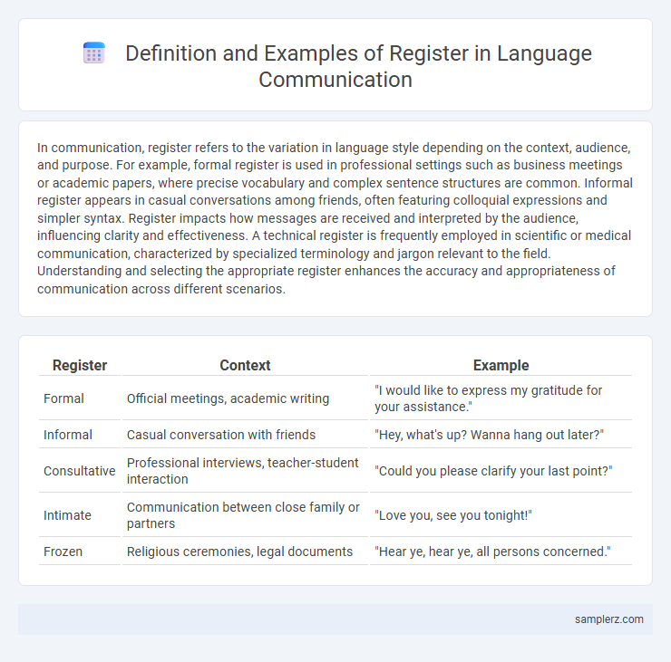 Definition and Examples of Register in Language Communication