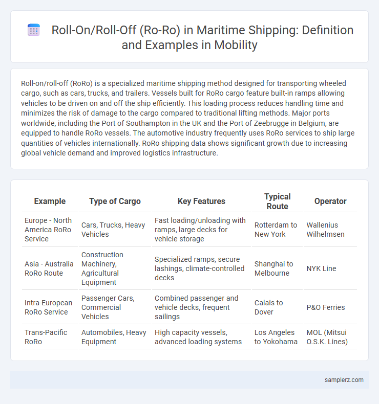 Roll-On/Roll-Off (Ro-Ro) in Maritime Shipping: Definition and Examples in Mobility