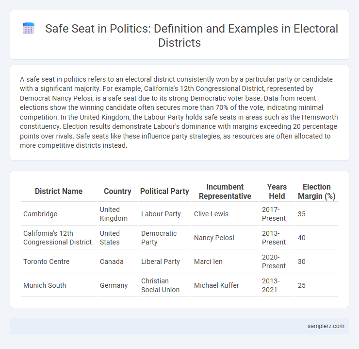 Safe Seat in Politics: Definition and Examples in Electoral Districts
