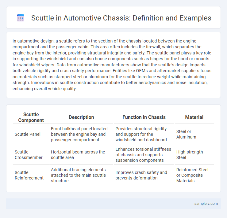Scuttle in Automotive Chassis: Definition and Examples