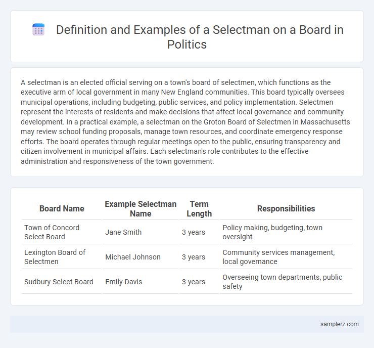 Definition and Examples of a Selectman on a Board in Politics
