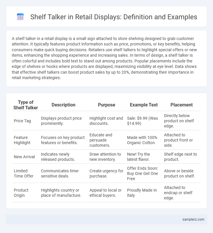 Shelf Talker in Retail Displays: Definition and Examples