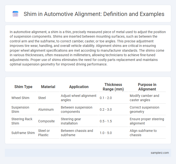 Shim in Automotive Alignment: Definition and Examples