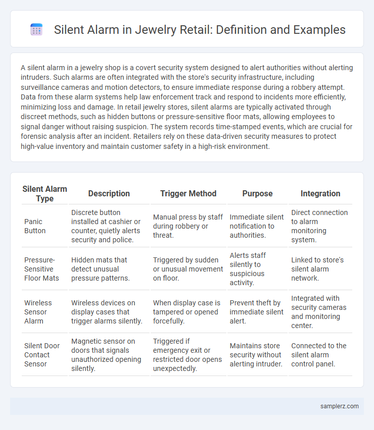 Silent Alarm in Jewelry Retail: Definition and Examples