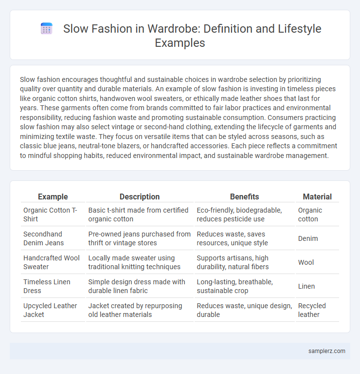 Slow Fashion in Wardrobe: Definition and Lifestyle Examples