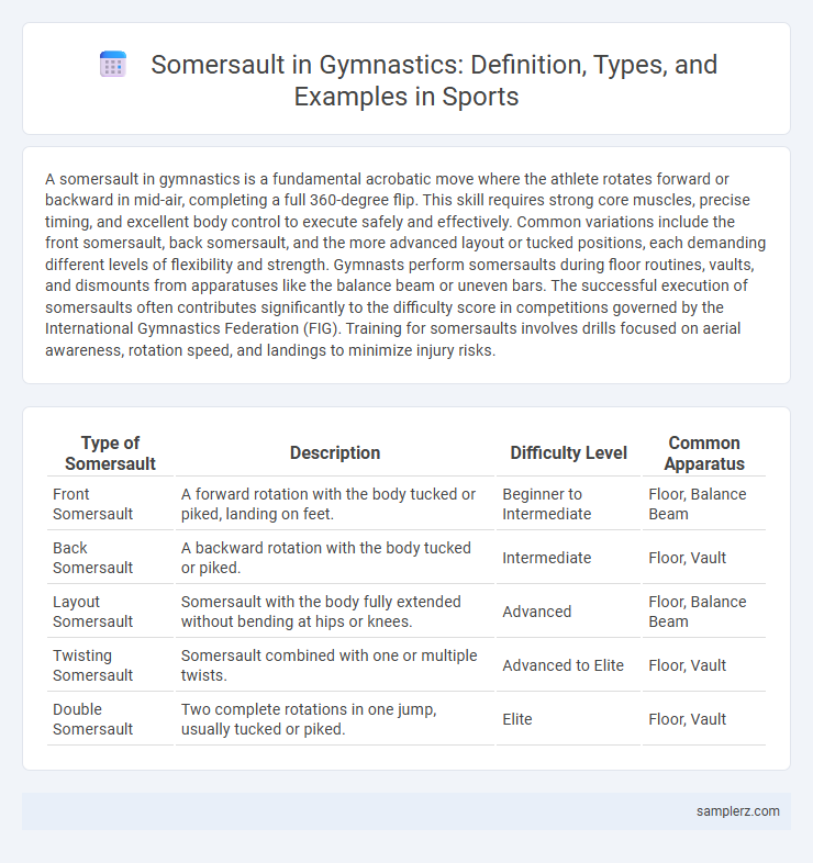 Somersault in Gymnastics: Definition, Types, and Examples in Sports