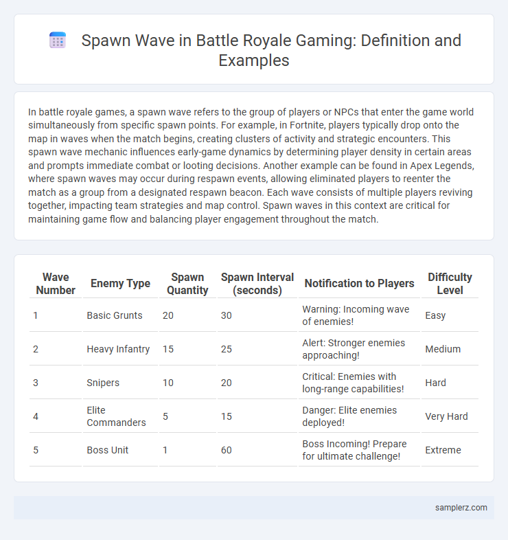 Spawn Wave in Battle Royale Gaming: Definition and Examples