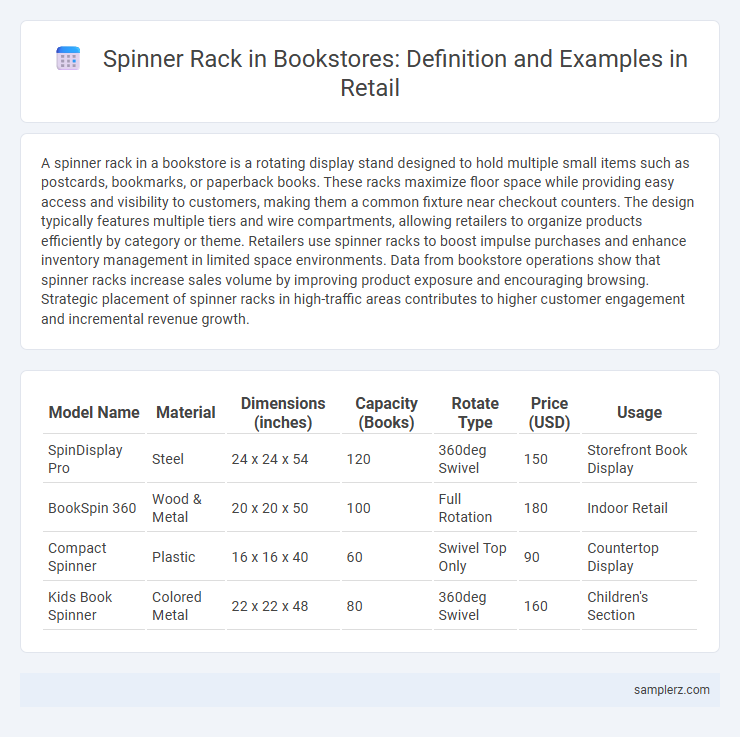 Spinner Rack in Bookstores: Definition and Examples in Retail
