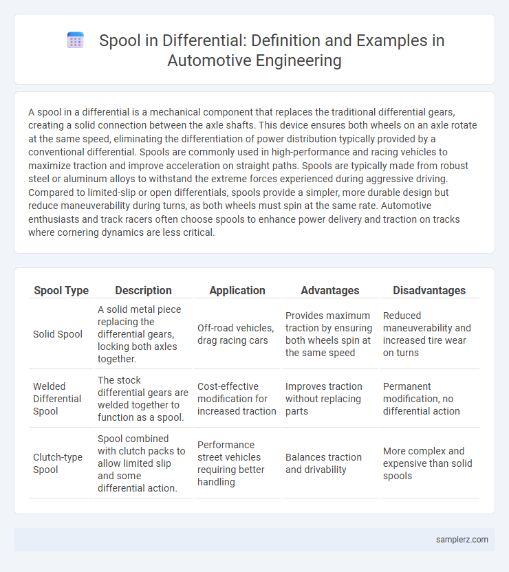 Spool in Differential: Definition and Examples in Automotive Engineering