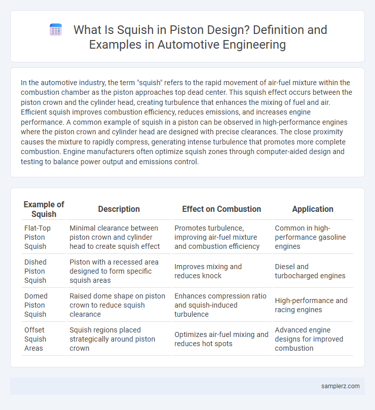 What Is Squish in Piston Design? Definition and Examples in Automotive Engineering