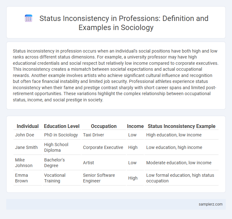 Status Inconsistency in Professions: Definition and Examples in Sociology