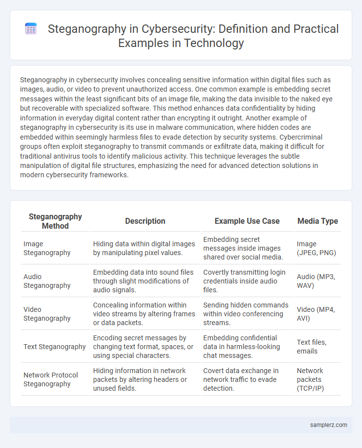 Steganography in Cybersecurity: Definition and Practical Examples in Technology