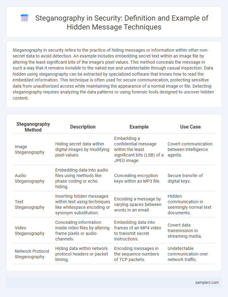Steganography in Security: Definition and Example of Hidden Message Techniques
