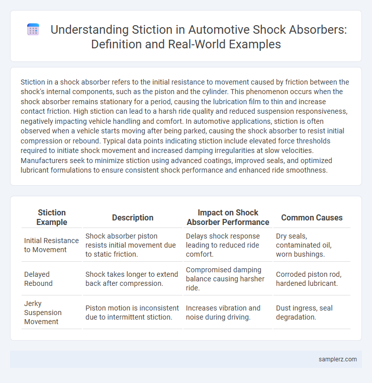 Understanding Stiction in Automotive Shock Absorbers: Definition and Real-World Examples