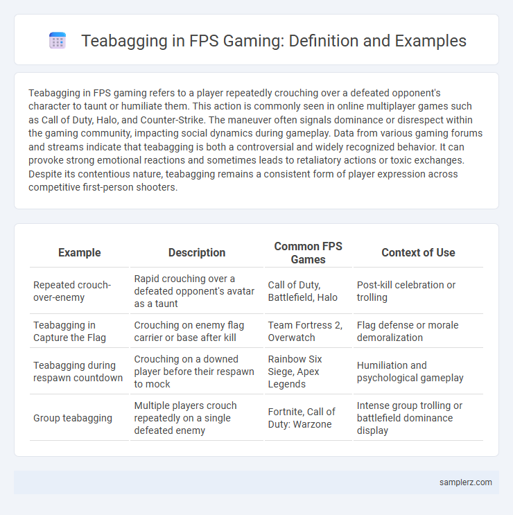 Teabagging in FPS Gaming: Definition and Examples