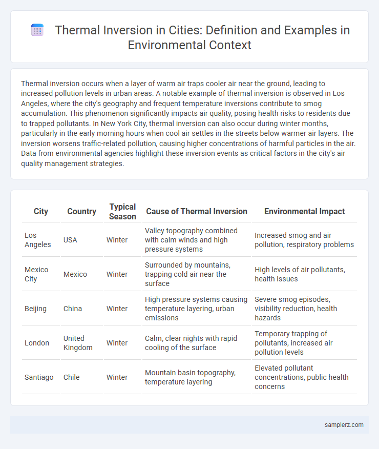 Thermal Inversion in Cities: Definition and Examples in Environmental Context
