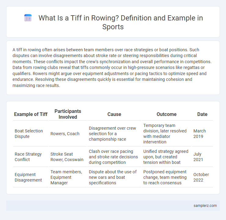 What Is a Tiff in Rowing? Definition and Example in Sports