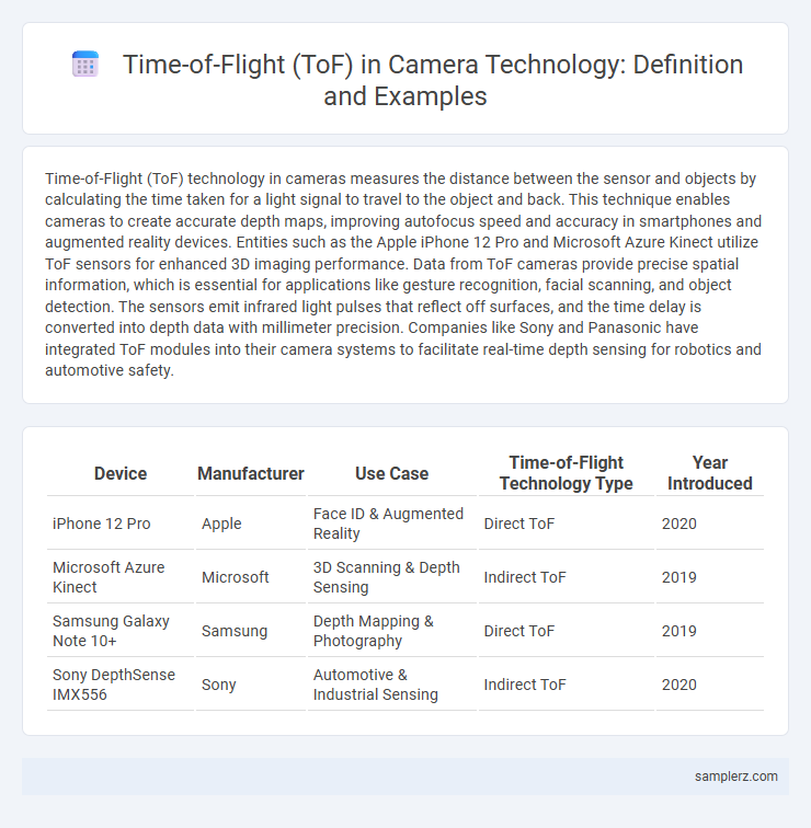 Time-of-Flight (ToF) in Camera Technology: Definition and Examples