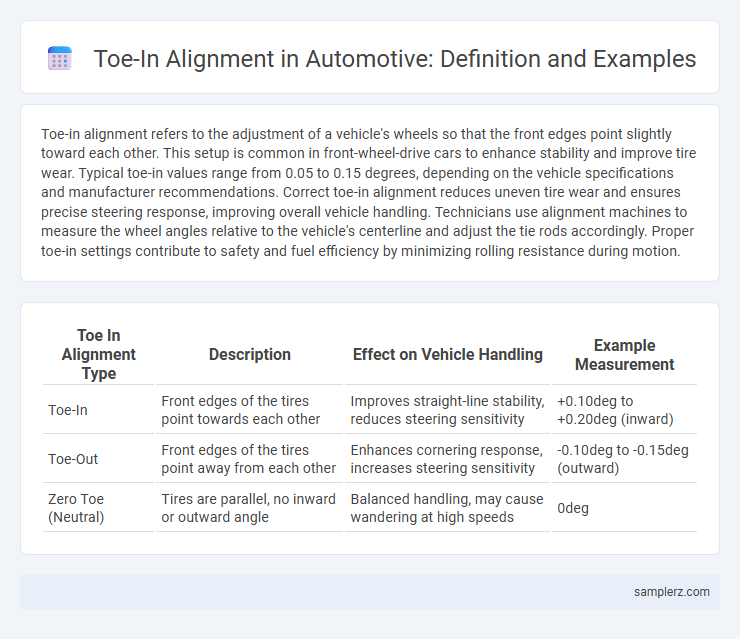 Toe-In Alignment in Automotive: Definition and Examples