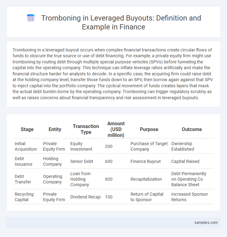 Tromboning in Leveraged Buyouts: Definition and Example in Finance