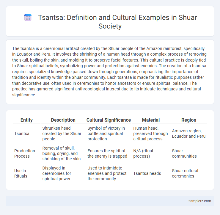 Tsantsa: Definition and Cultural Examples in Shuar Society