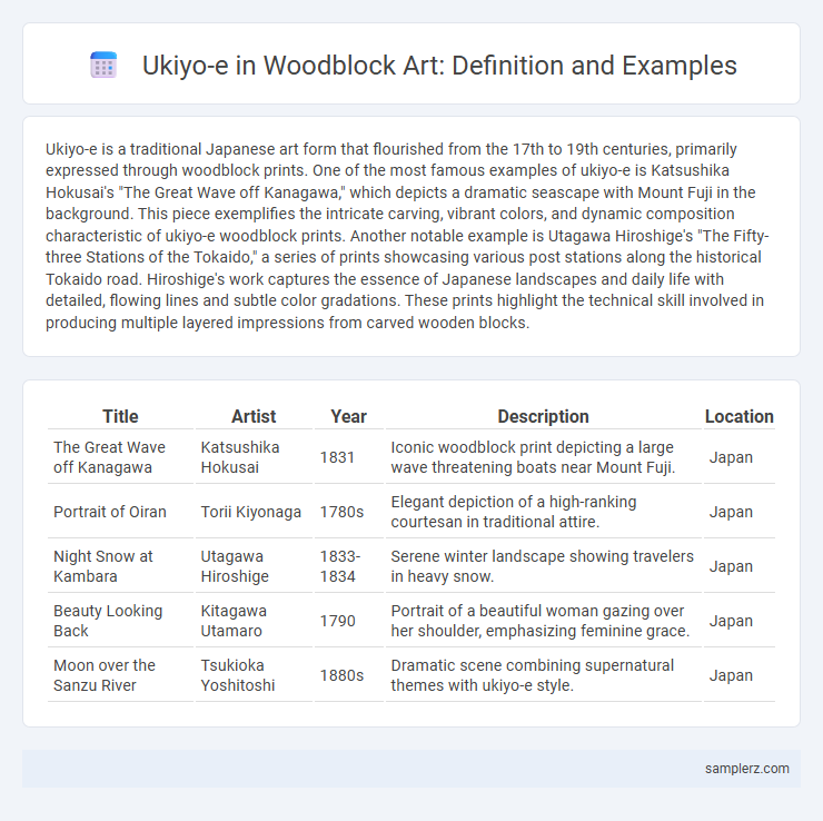 Ukiyo-e in Woodblock Art: Definition and Examples