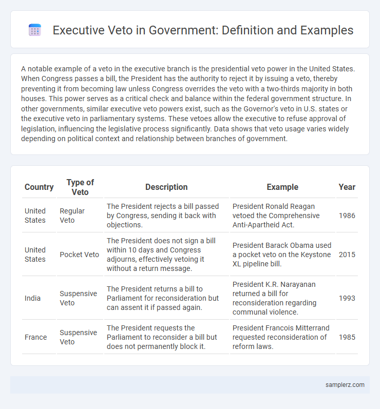 Executive Veto in Government: Definition and Examples