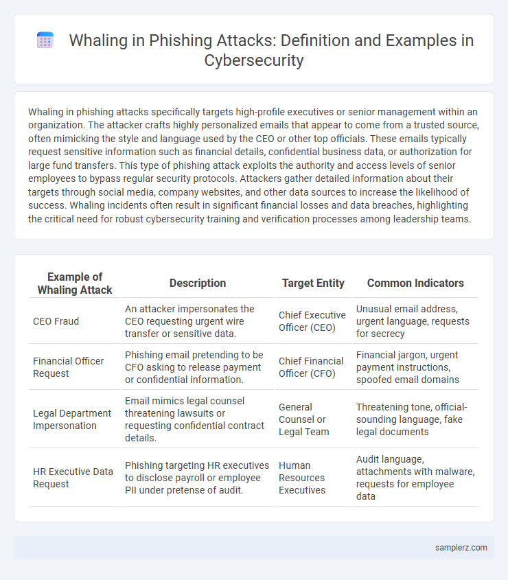 Whaling in Phishing Attacks: Definition and Examples in Cybersecurity