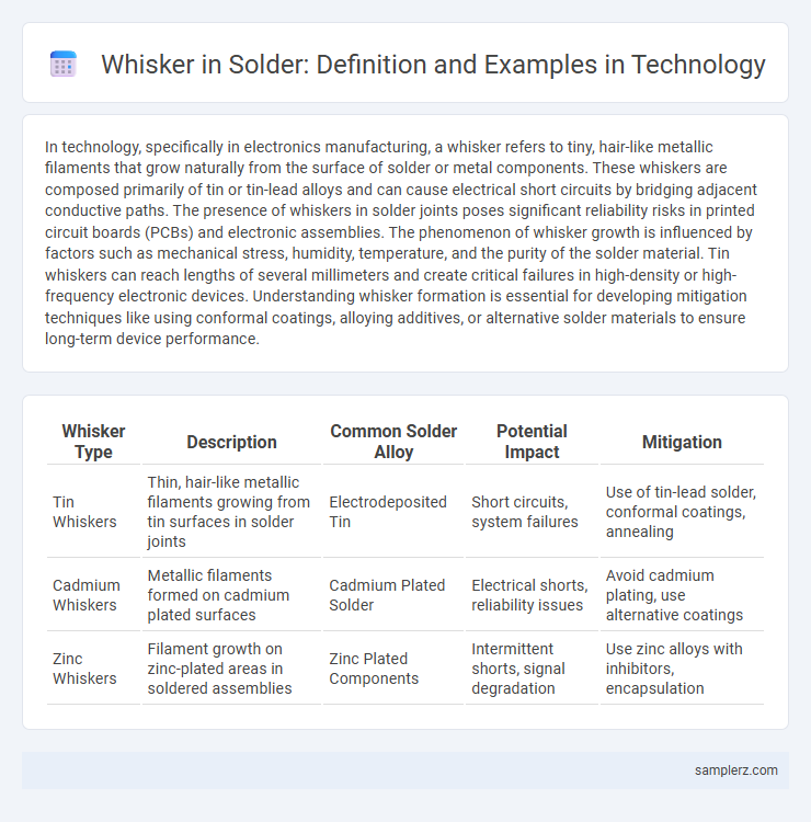 Whisker in Solder: Definition and Examples in Technology
