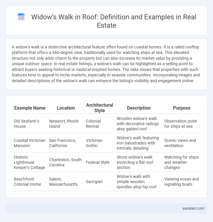 Widow's Walk in Roof: Definition and Examples in Real Estate
