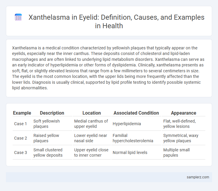 Xanthelasma in Eyelid: Definition, Causes, and Examples in Health