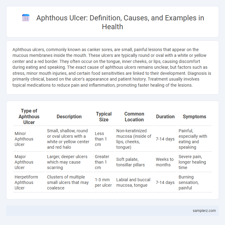 Aphthous Ulcer: Definition, Causes, and Examples in Health