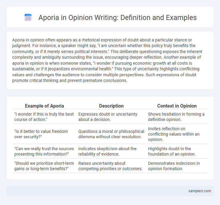 Aporia in Opinion Writing: Definition and Examples