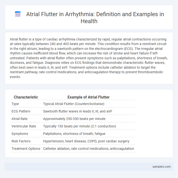 Atrial Flutter in Arrhythmia: Definition and Examples in Health