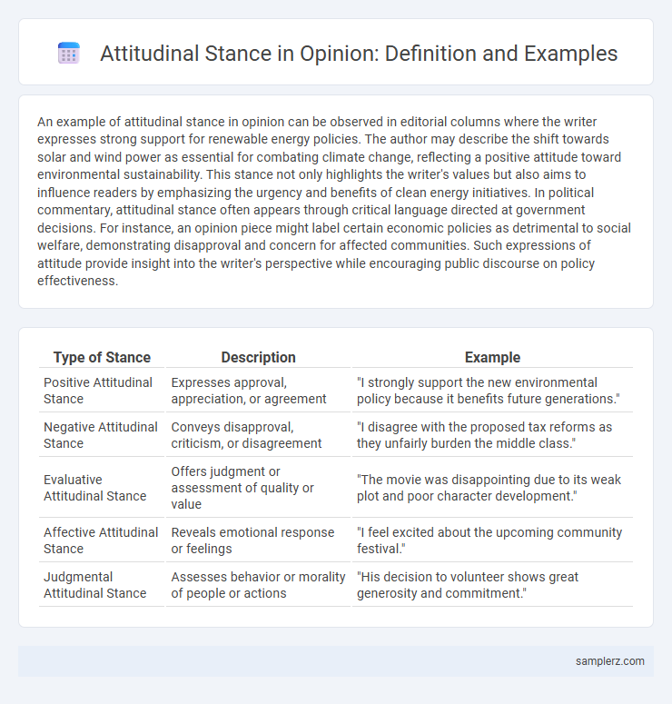 Attitudinal Stance in Opinion: Definition and Examples